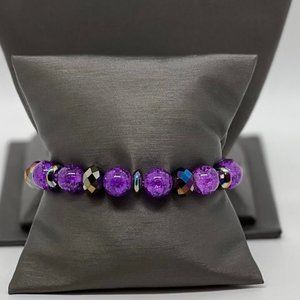 Women's Purple Beaded Bracelet